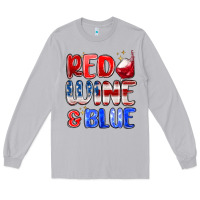 Moon Dust red wine and blue Long Sleeve Tee - MaliasSmallBusiness