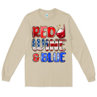 Mushroom red wine and blue Long Sleeve Tee - MaliasSmallBusiness