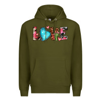 Army Green gemstone love Premium Hoodie - JahusDesignShop