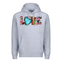 Heather Grey gemstone love Premium Hoodie - JahusDesignShop