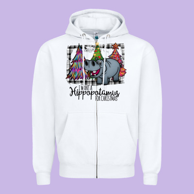Hippopotamus, Christmas Carols, Christmas, Christmas Market, Christmas Zipper Hoodie Designed By Bettercallsaul