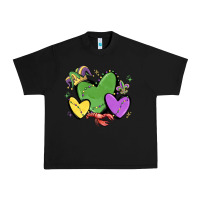 Black mardi gras hearts Urban Heavy Tee - MaliasSmallBusiness
