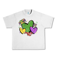 Lunar Rock mardi gras hearts Urban Heavy Tee - MaliasSmallBusiness