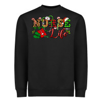 Black nurse life christmas Heavyweight Sweatshirt - NancyCooperArtShop