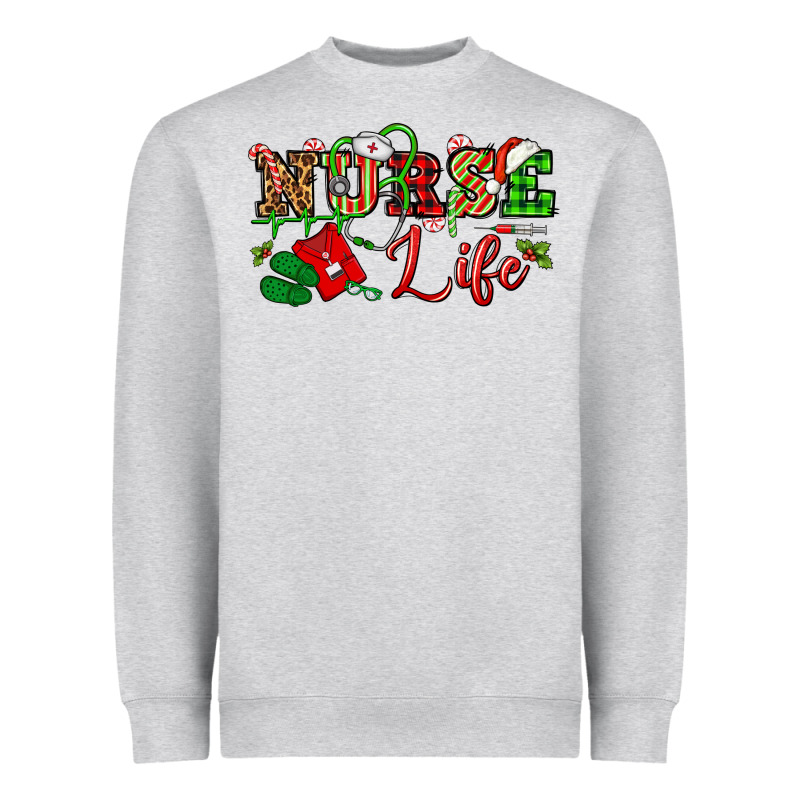 Nurse Life Christmas Heavyweight Sweatshirt by NancyCooperArtShop | Teevron