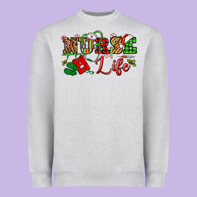 Nurse Life Christmas Heavyweight Sweatshirt Designed By Nancycooperartshop