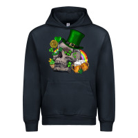 Navy St Patrick's Day boho skull Urban Hoodie - FaDigitalArtStudio