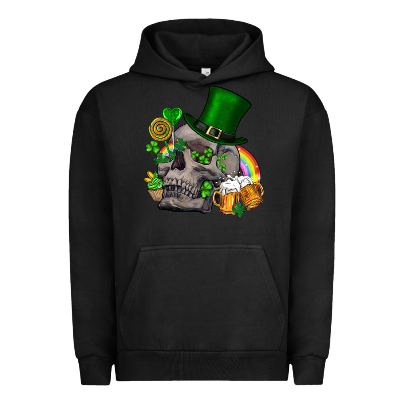 St Patrick's Day Boho Skull Urban Hoodie by FaDigitalArtStudio | Teevron