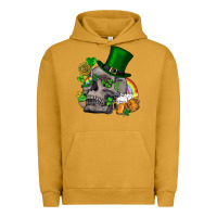 Pigment Peanut Butter St Patrick's Day boho skull Urban Hoodie - FaDigitalArtStudio
