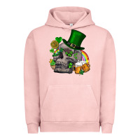 Pigment Salmon St Patrick's Day boho skull Urban Hoodie - FaDigitalArtStudio