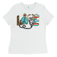 White love nurse Ladies Tee - CowhideDigitalArt