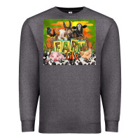 Charcoal Heather farm life with animals Premium Sweatshirt - TumblerDesignByShophia