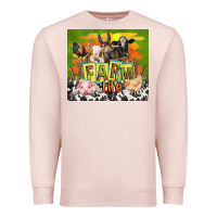 Pale Pink farm life with animals Premium Sweatshirt - TumblerDesignByShophia