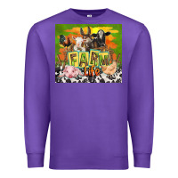 Purple farm life with animals Premium Sweatshirt - TumblerDesignByShophia