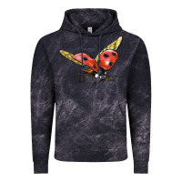 Cloud Black Ladybug Flying Vintage Hoodie - LillyAllenDesigns