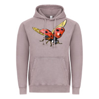 Vintage Zinc Ladybug Flying Vintage Hoodie - LillyAllenDesigns