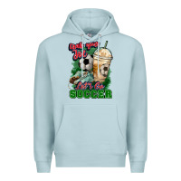 Blue Mist Grab your joe let's go Soccer Premium Hoodie - HowdyJamesFarm