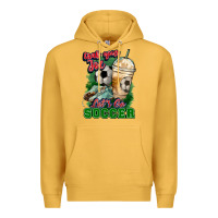 Mustard Grab your joe let's go Soccer Premium Hoodie - HowdyJamesFarm