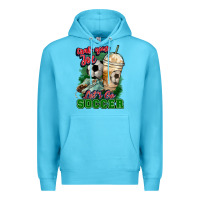Ocean Blue Grab your joe let's go Soccer Premium Hoodie - HowdyJamesFarm