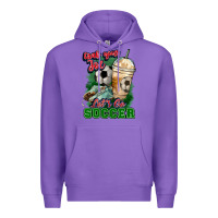 Purple Grab your joe let's go Soccer Premium Hoodie - HowdyJamesFarm