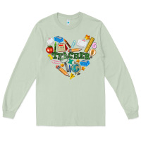 Matcha teacher heart Long Sleeve Tee - NancyCooperArtShop