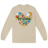 Mushroom teacher heart Long Sleeve Tee - NancyCooperArtShop