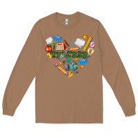 Toasted Coconut teacher heart Long Sleeve Tee - NancyCooperArtShop