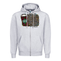 Heather Grey I Run on Coffee and Christmas Cheer Zipper Hoodie - Bettercallsaul