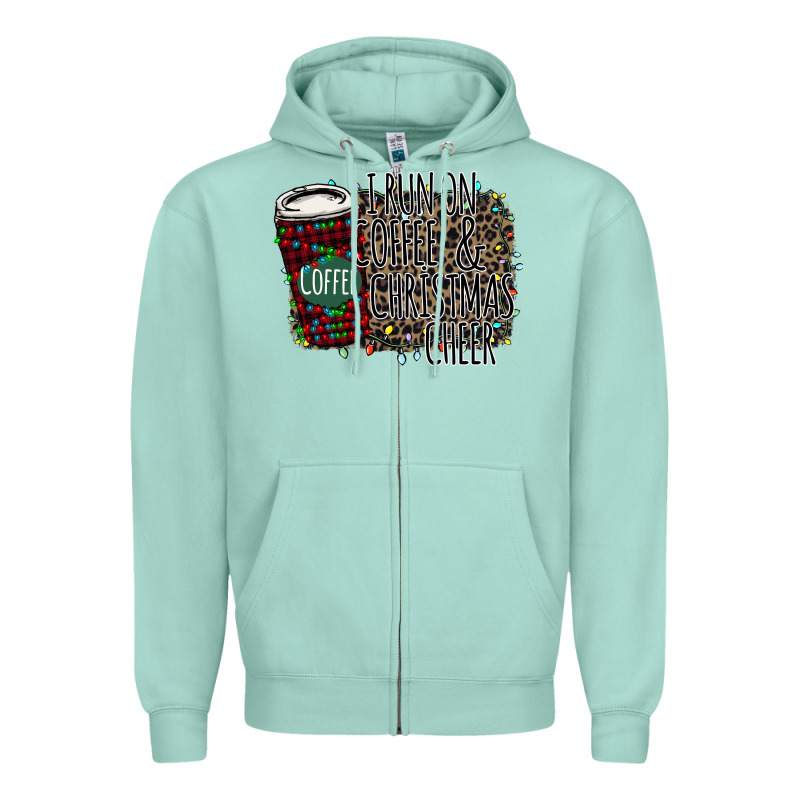 I Run On Coffee And Christmas Cheer Zipper Hoodie by Bettercallsaul | Teevron