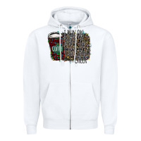 White I Run on Coffee and Christmas Cheer Zipper Hoodie - Bettercallsaul