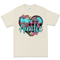 Auntie Leopard Turquoise Heart Premium Tee | Teevron