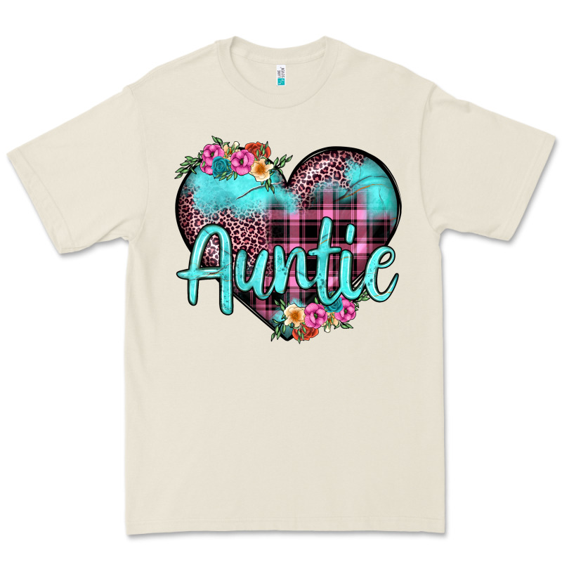 Auntie Leopard Turquoise Heart Premium Tee by JahusDesignShop | Teevron