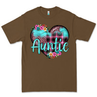 Cacao auntie leopard turquoise heart Premium Tee - JahusDesignShop