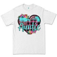 White auntie leopard turquoise heart Premium Tee - JahusDesignShop