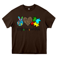 Chocolate Brown accept love understand Heavy Core Tee - CowhideDigitalArt