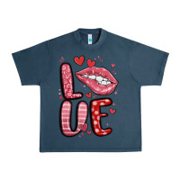 Midnight Navy western love lips Urban Heavy Tee - MaliasSmallBusiness