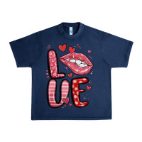 Navy western love lips Urban Heavy Tee - MaliasSmallBusiness