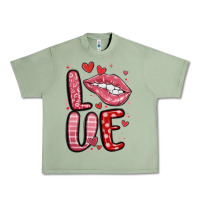 Oil Green western love lips Urban Heavy Tee - MaliasSmallBusiness