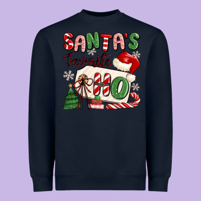 Santa's Favorite Ho Heavyweight Sweatshirt Designed By Maliassmallbusiness