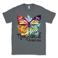 Charcoal Heather transformed by god's love Classic Tee - JahusDesignShop