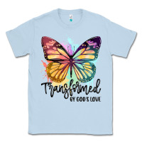 Dusty Blue transformed by god's love Classic Tee - JahusDesignShop