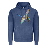 Vintage Denim Dragon Fly Vintage Hoodie - LillyAllenDesigns