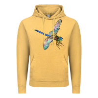 Vintage Mustard Dragon Fly Vintage Hoodie - LillyAllenDesigns