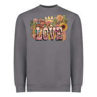 Storm love horse western floral Heavyweight Sweatshirt - NancyCooperArtShop