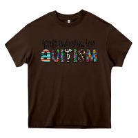 Chocolate Brown accept. understand love autism Heavy Core Tee - CowhideDigitalArt