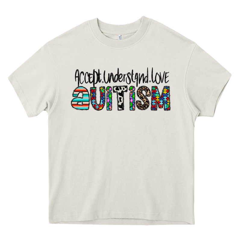 Accept. Understand Love Autism Heavy Core Tee by CowhideDigitalArt | Teevron