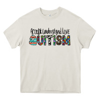 Cream accept. understand love autism Heavy Core Tee - CowhideDigitalArt