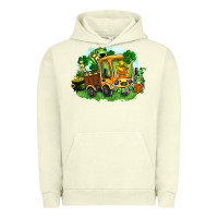 Pigment Pistachio truck saint patrick's day Urban Hoodie - FaDigitalArtStudio