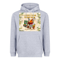 Heather Grey i can't talk right now Heavyweight Hoodie - TumblerDesignByShophia