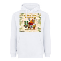 White i can't talk right now Heavyweight Hoodie - TumblerDesignByShophia